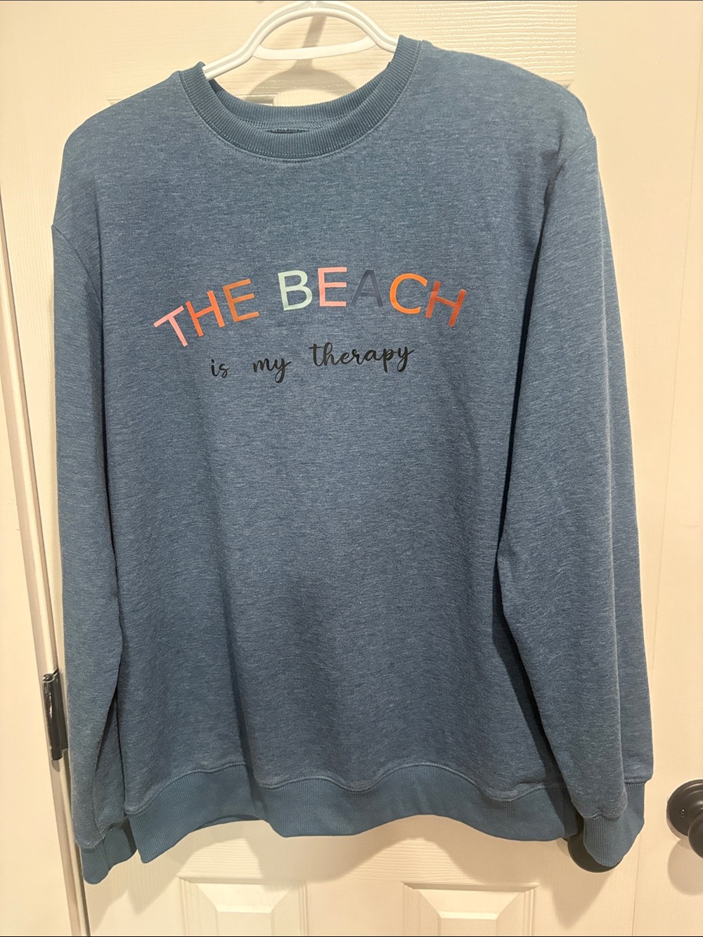 The Beach Is My Therapy Blue Sweatshirt